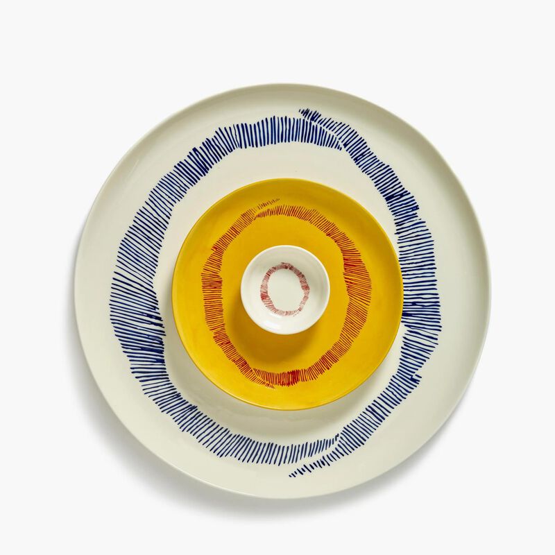 Ottolenghi Feast Dish XS White Swirl Stripes Red Set Of 8 image number 3